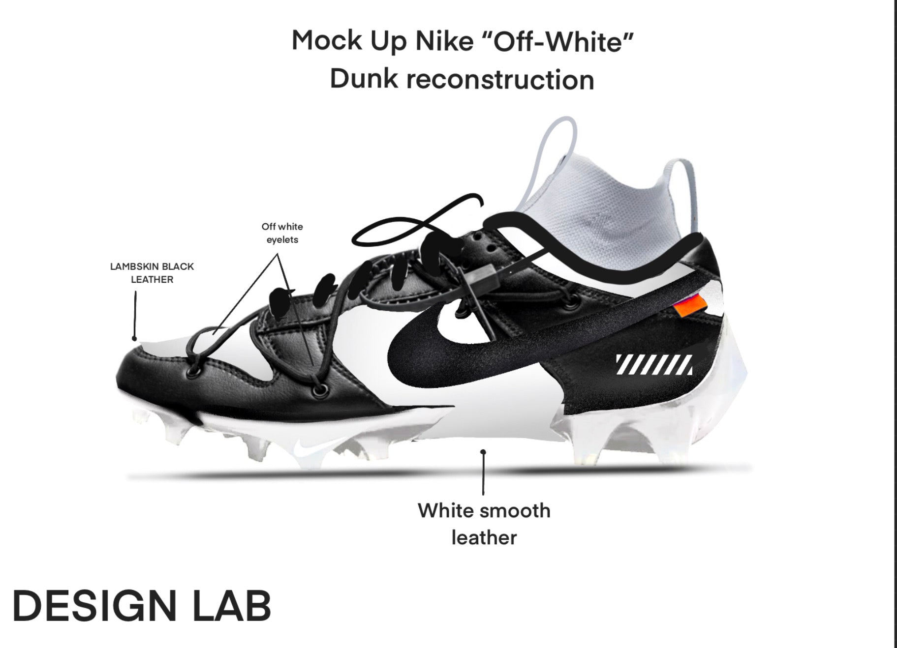 Custom Off-White Cleat Silhouette